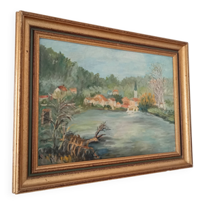 Tableau ancien huile - toile