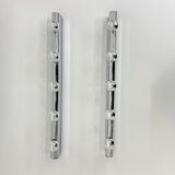 Set of 2 Targetti Sankey chrome wall lamps, 1970s