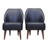 Ensemble de deux fauteuils en cuir, design danois, années 90, fabriqués au Danemark