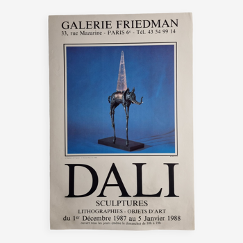 Dali exhibition poster "L'éléphant de l'espace", Paris, 1988