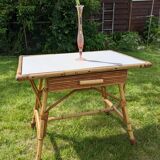 Rattan coffee table with drawer