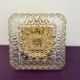 Vintage square globe wall or ceiling light in moulded glass