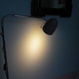 FLOOR lamp design COREP, lacquered steel taupe color, reclining