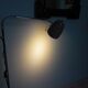 FLOOR lamp design COREP, lacquered steel taupe color, reclining