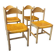 Set of 4 modernist light wood chairs from France, 1990s