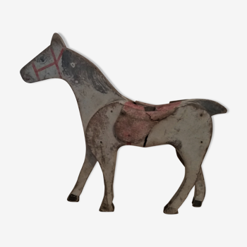 Toy old articulated wooden horse