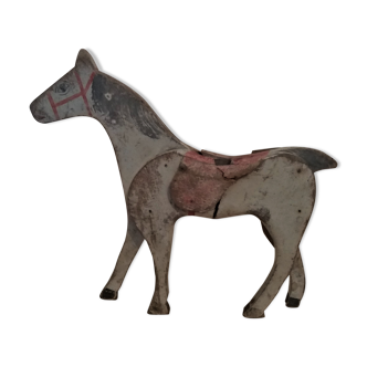 Toy old articulated wooden horse