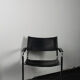 Fauteuil noir, années 70-80