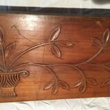 Sculpted walnut front