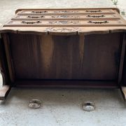 Louis XV style chest of drawers, solid raw oak, 1920.