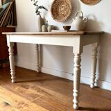 Antique walnut table for 4 people.