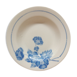Set 4 hollow plates blue flowers