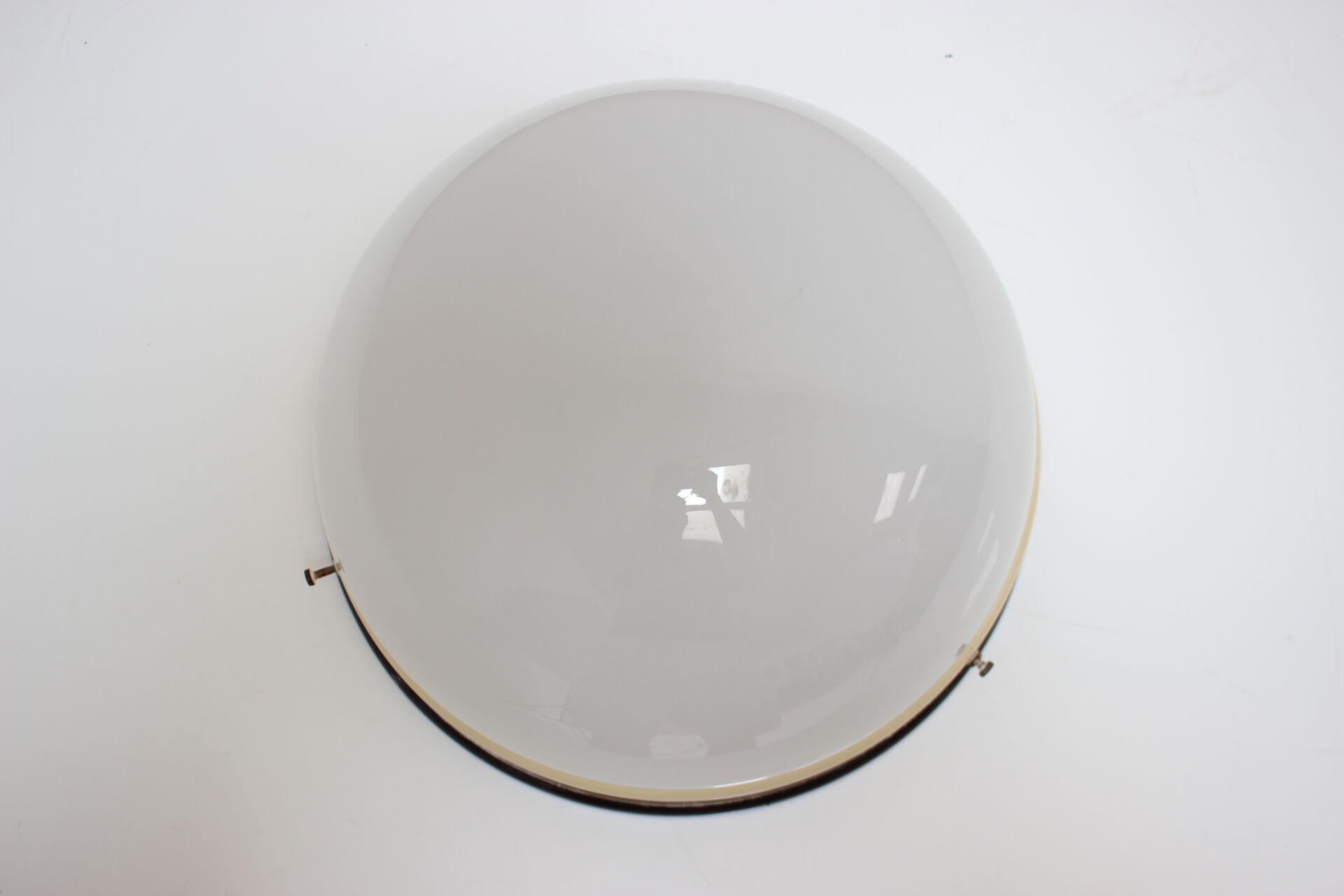 Midcentury glass ceiling lamp