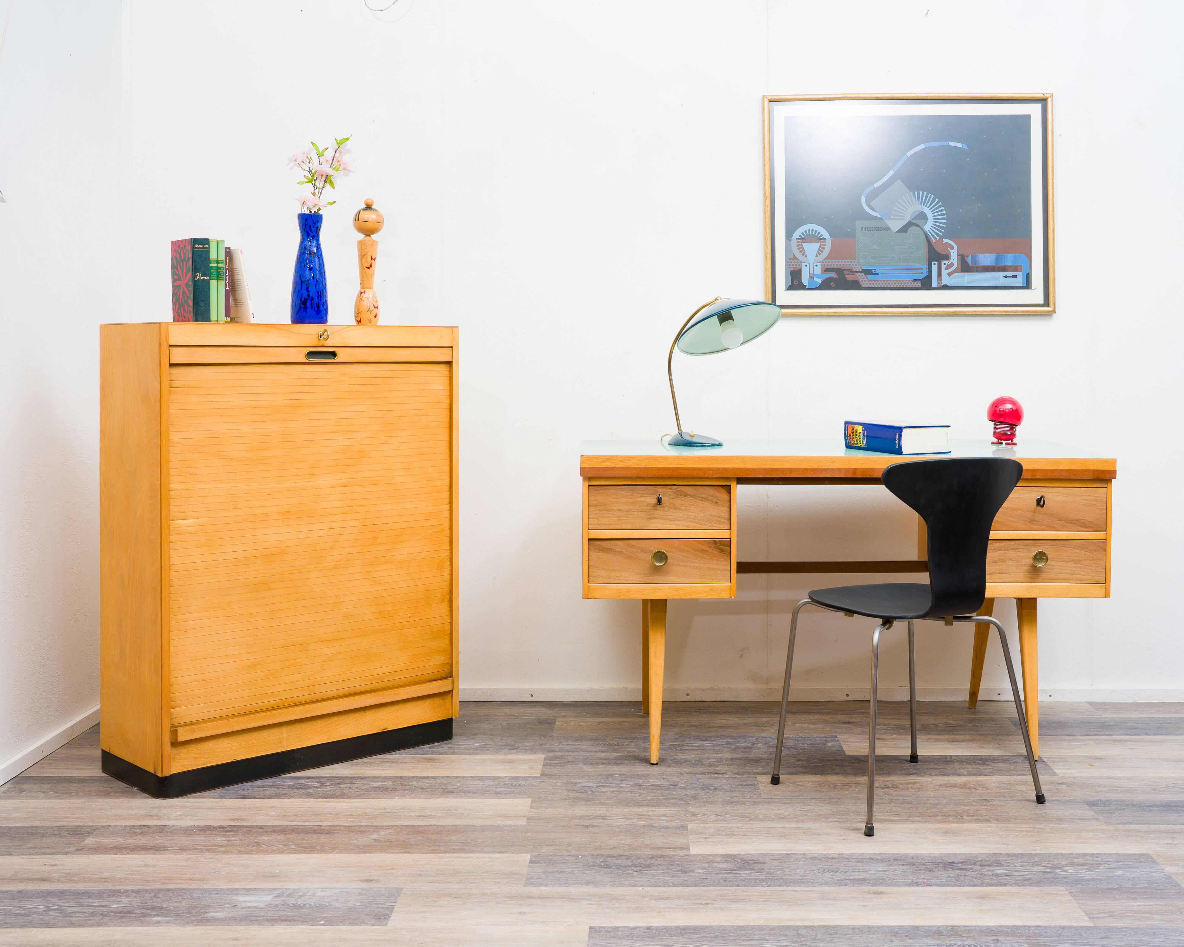Filing cabinet, 1950s, manufacturer Ekawerk, restored