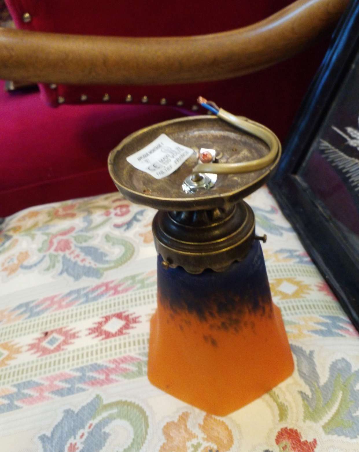 Glass paste ceiling light