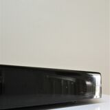 Octagonal wooden mirror by Jean-Claude Mahey