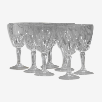 Eight vintage liqueur glasses 70s Luminarc