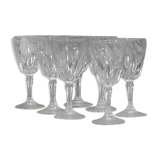 Eight vintage liqueur glasses 70s Luminarc