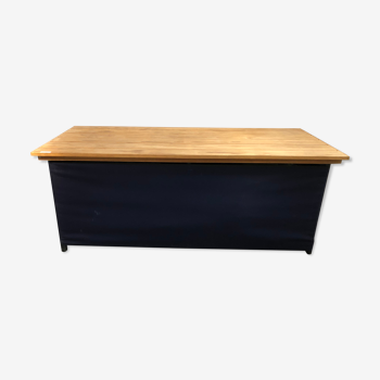 Outdoor chest in wood and blue Chest canvas from Trade-Winds