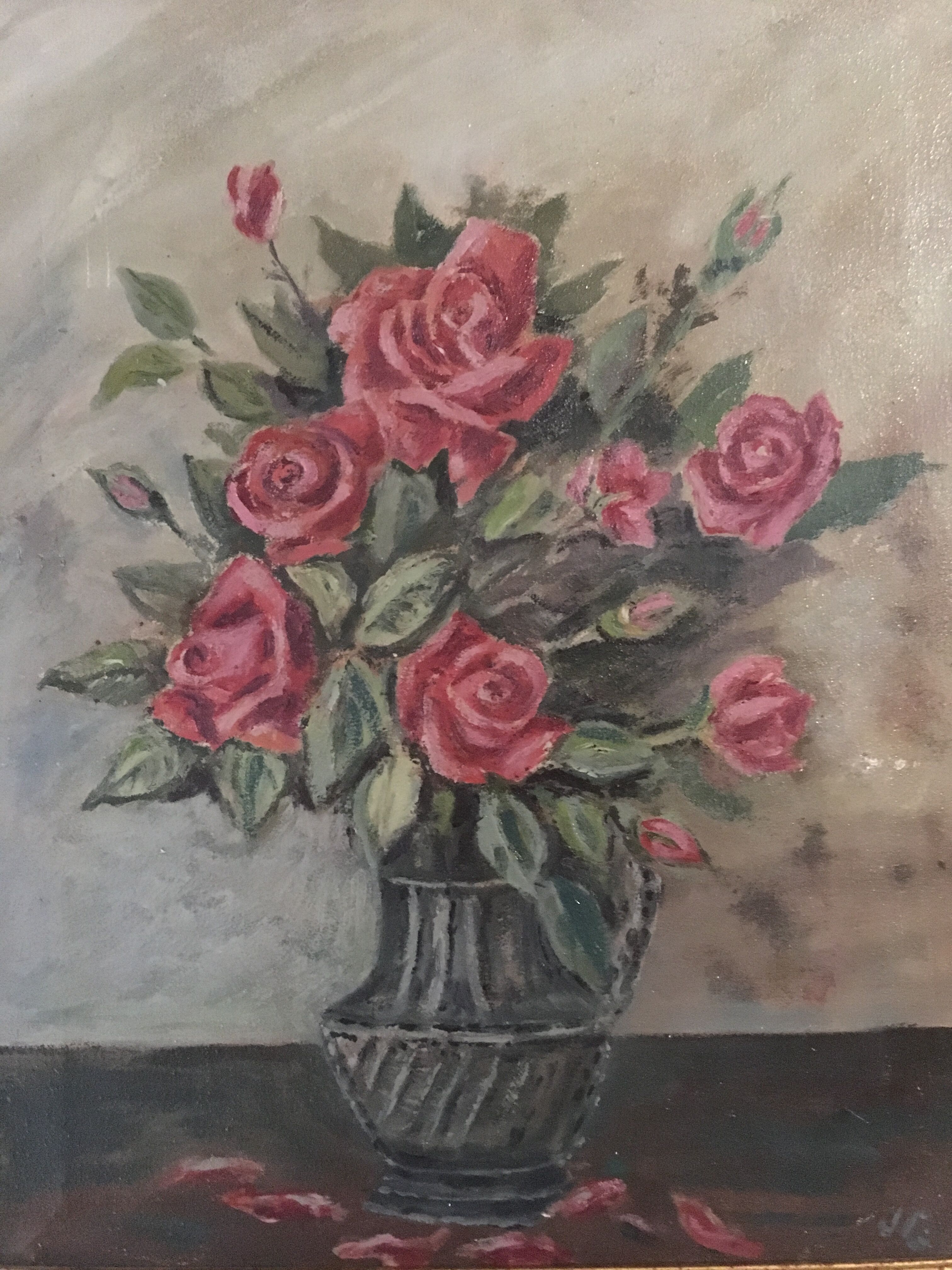 Bouquet of roses signed