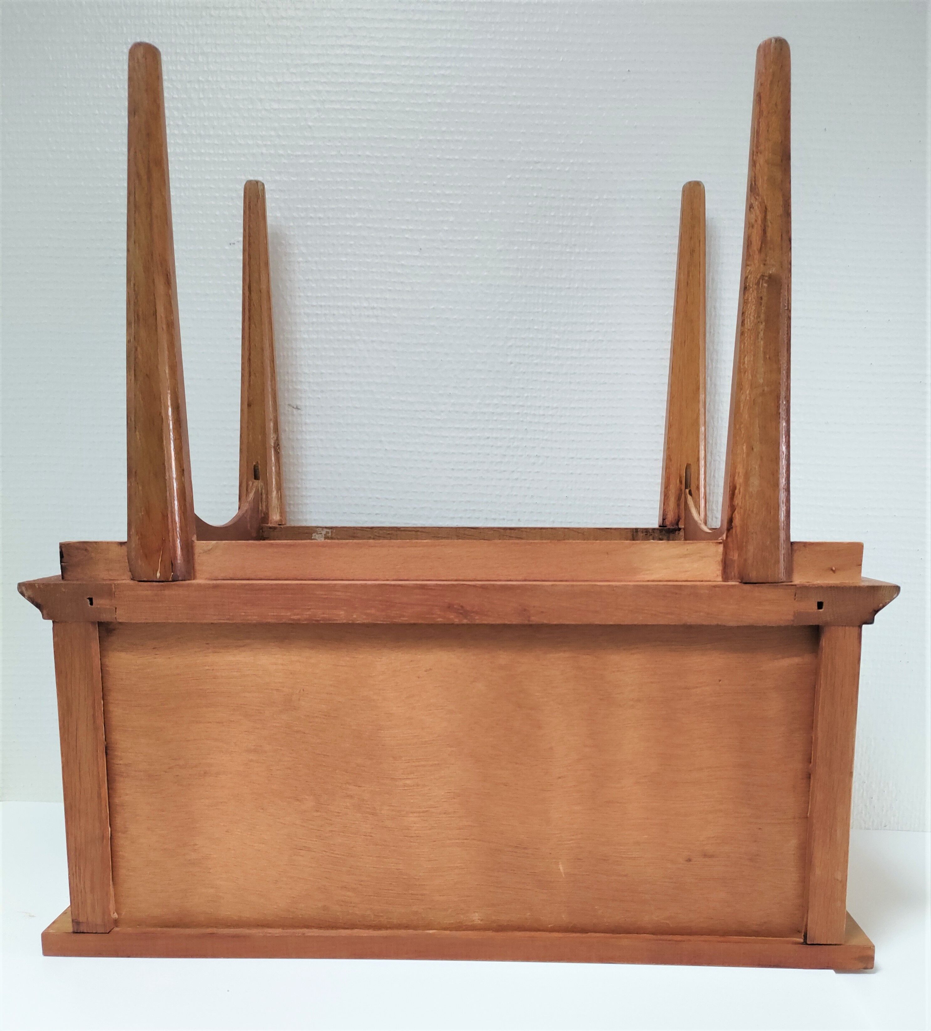 Bedside wood feet tapered 60s