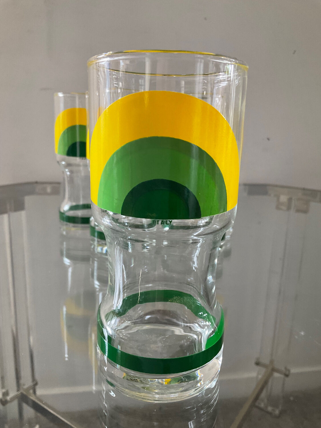 Série de 6 verres vintage Italy