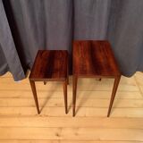 Pair of rosewood tables 64 B, designed by Erik Riisager Hansen, Haslev Møbelsnedkeri, Denmark, 196