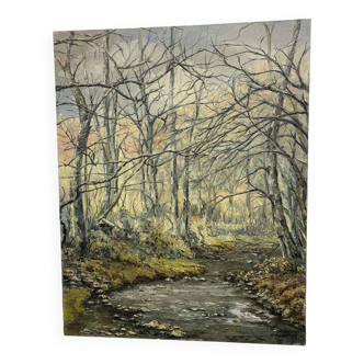 Oil painting on canvas Maurice BERNARD