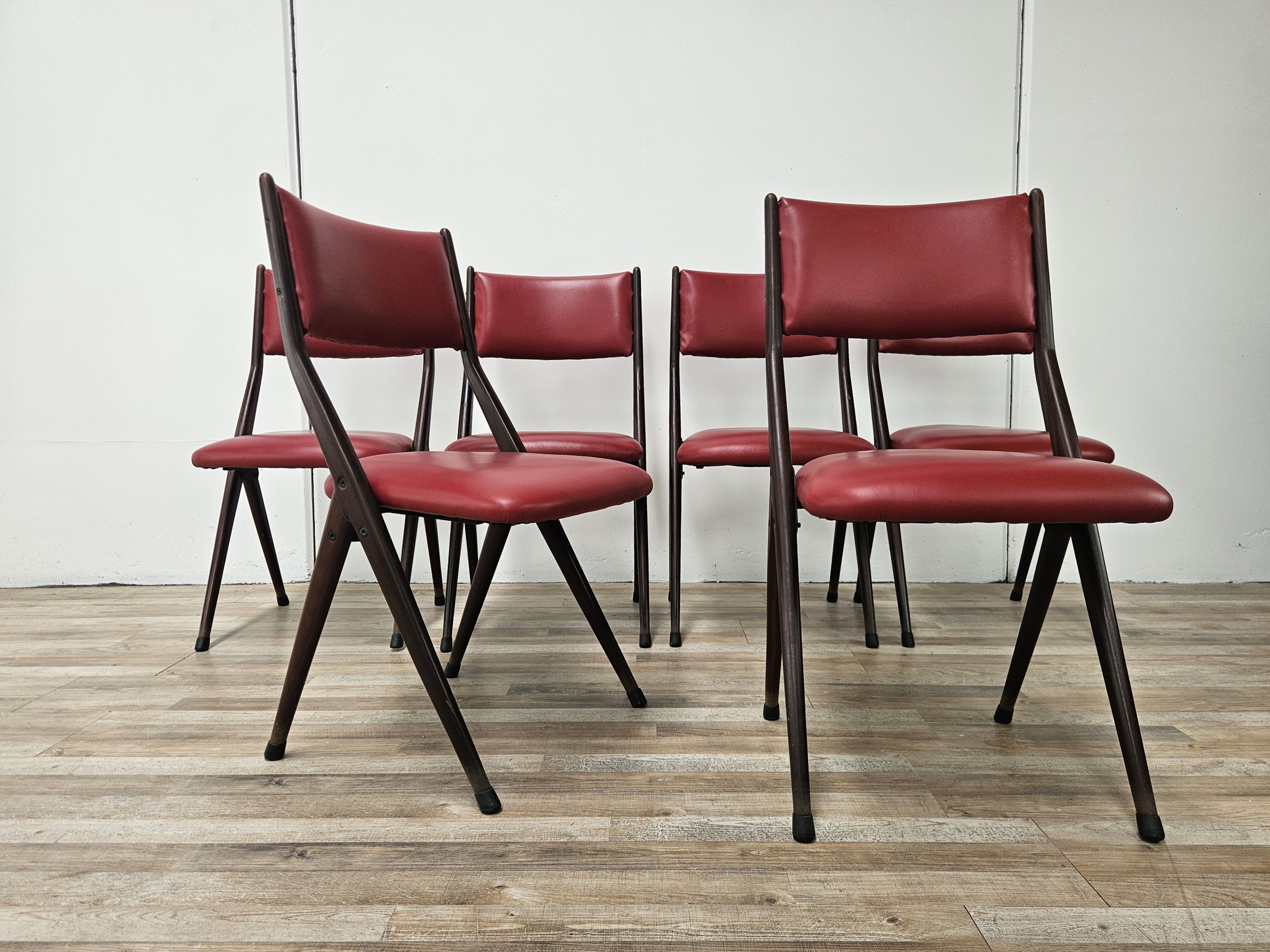 Six chairs by Gaetano and Alessandro Besana, 1960