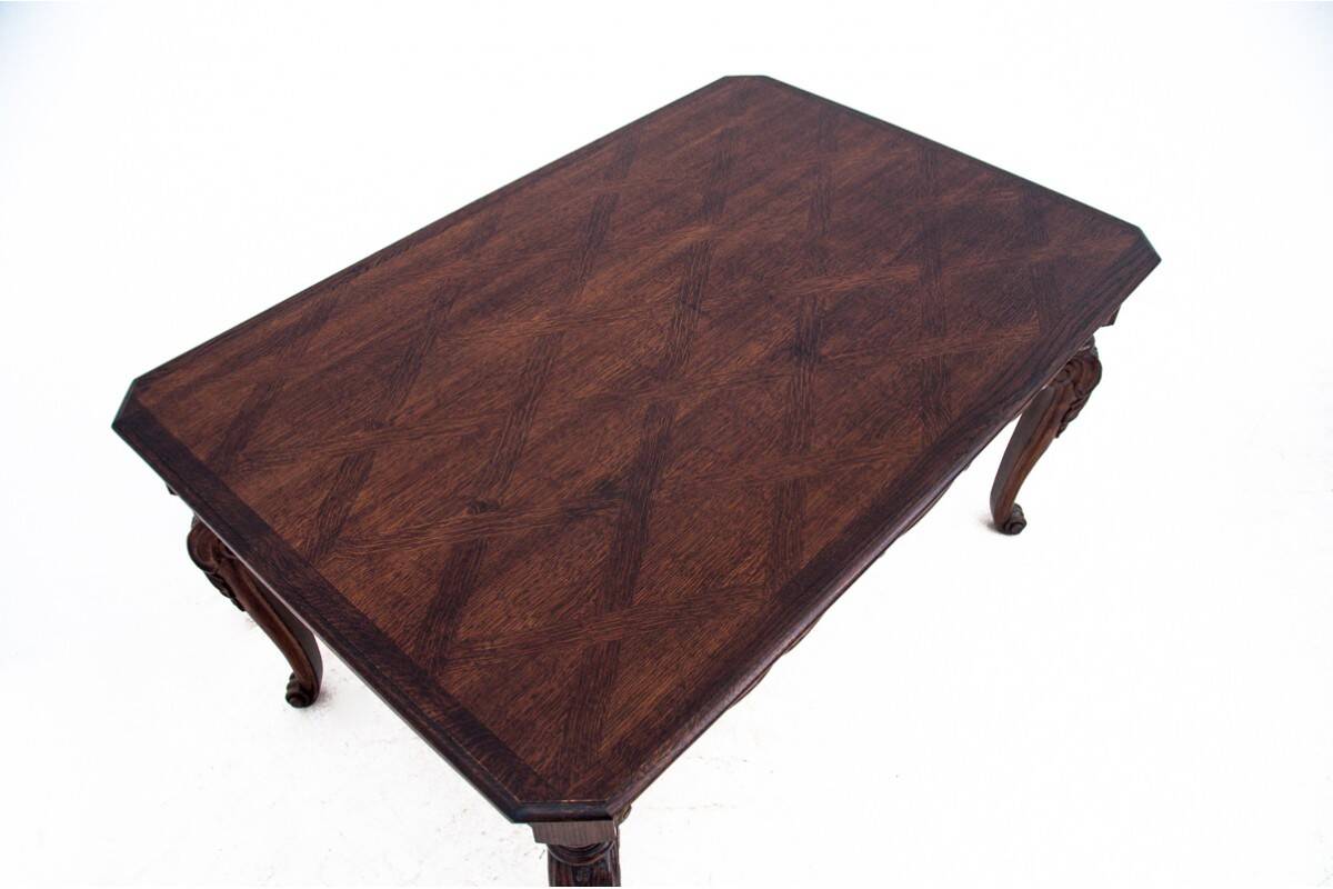 Antique table and chairs from the 19th century, Western Europe.