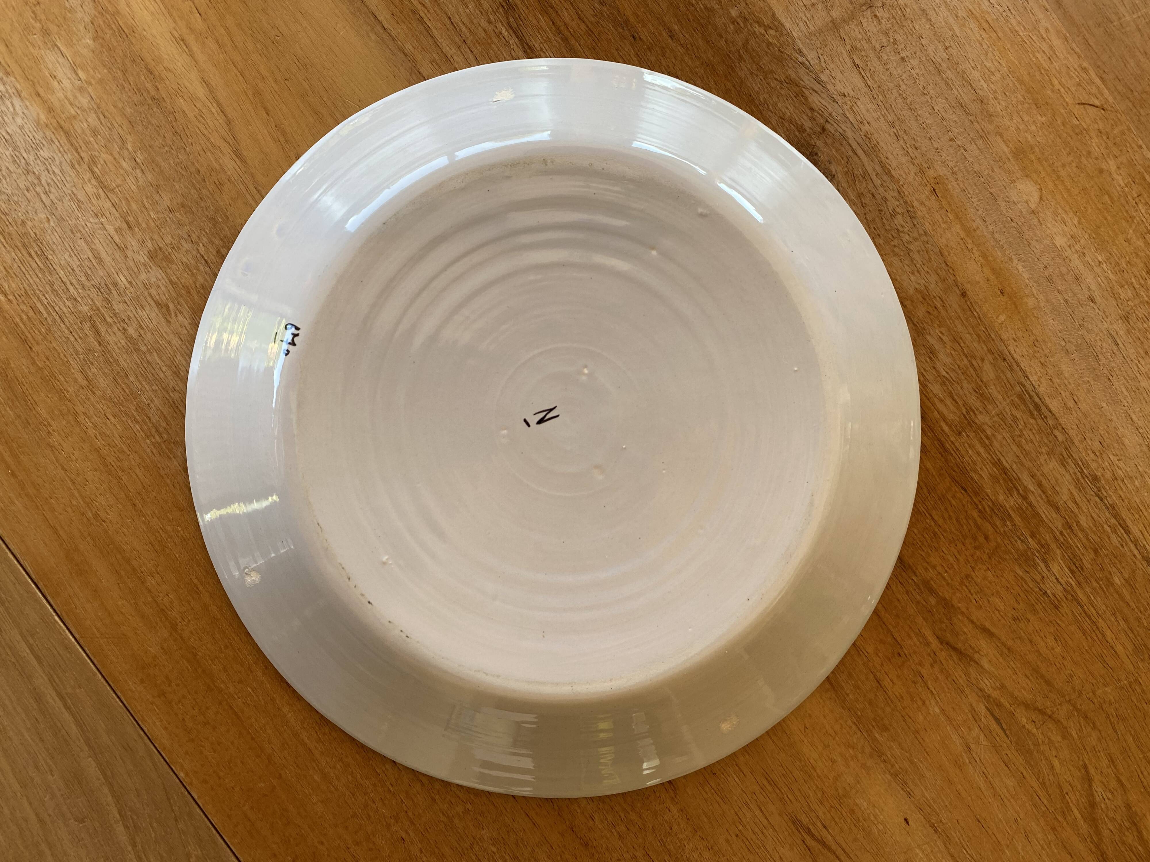 Decorative earthenware plate 1793