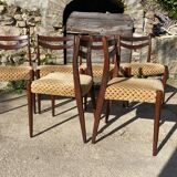 Lot of 6 vintage Scandinavian chairs from the 1950s in rosewood.