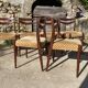 Lot of 6 vintage 1950s Scandinavian chairs in rosewood.