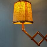 Vintage wooden scissors lamp