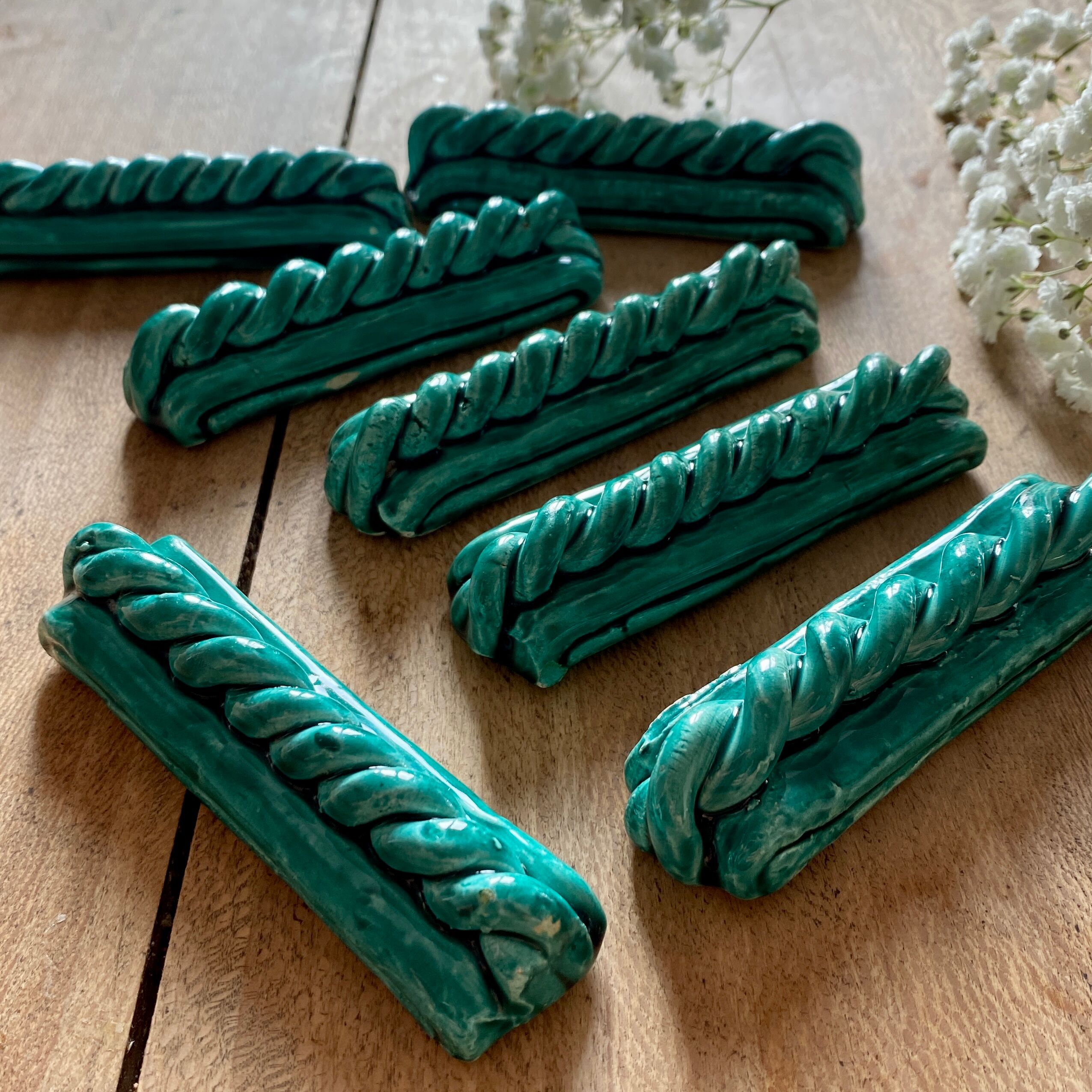 Set of 7 vintage ceramic knife holders