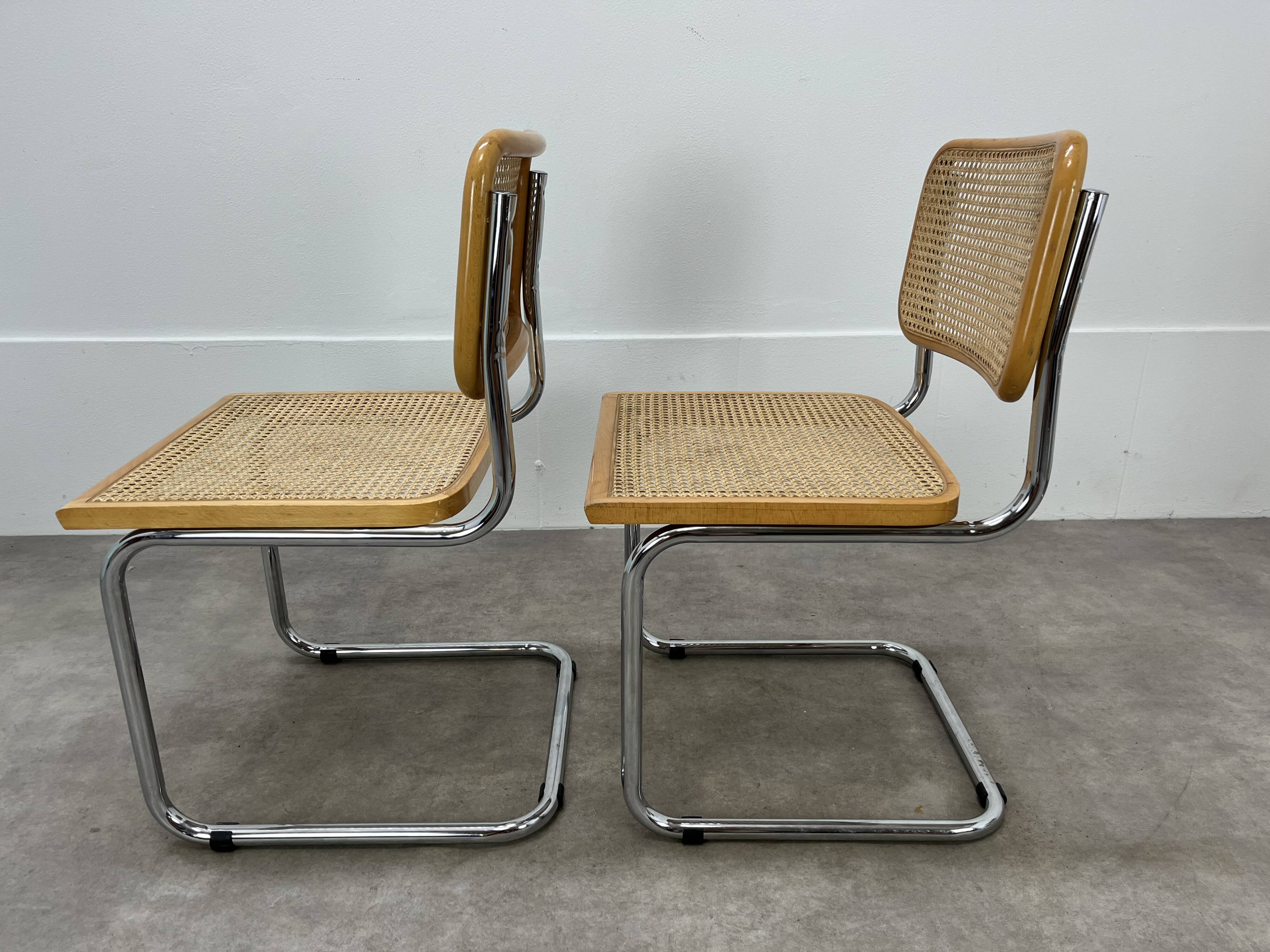 2 Cesca B32 chairs by Marcel Breuer