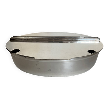 Sucrier de palace design italien 1960 métal argenté Broggi