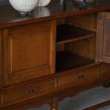 Danish enfilade from the mid-modern century in dark stained oak, 1960s.
