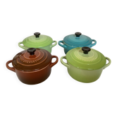 Quatre ramequins mini cocottes le creuset