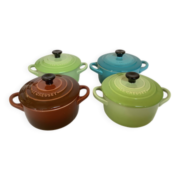 Quatre ramequins mini cocottes le creuset