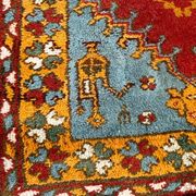 Tapis Ushak turc du milieu du siècle 144x82cm