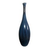 Large blue glass vase