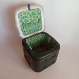 Space pouf with storage from the 70