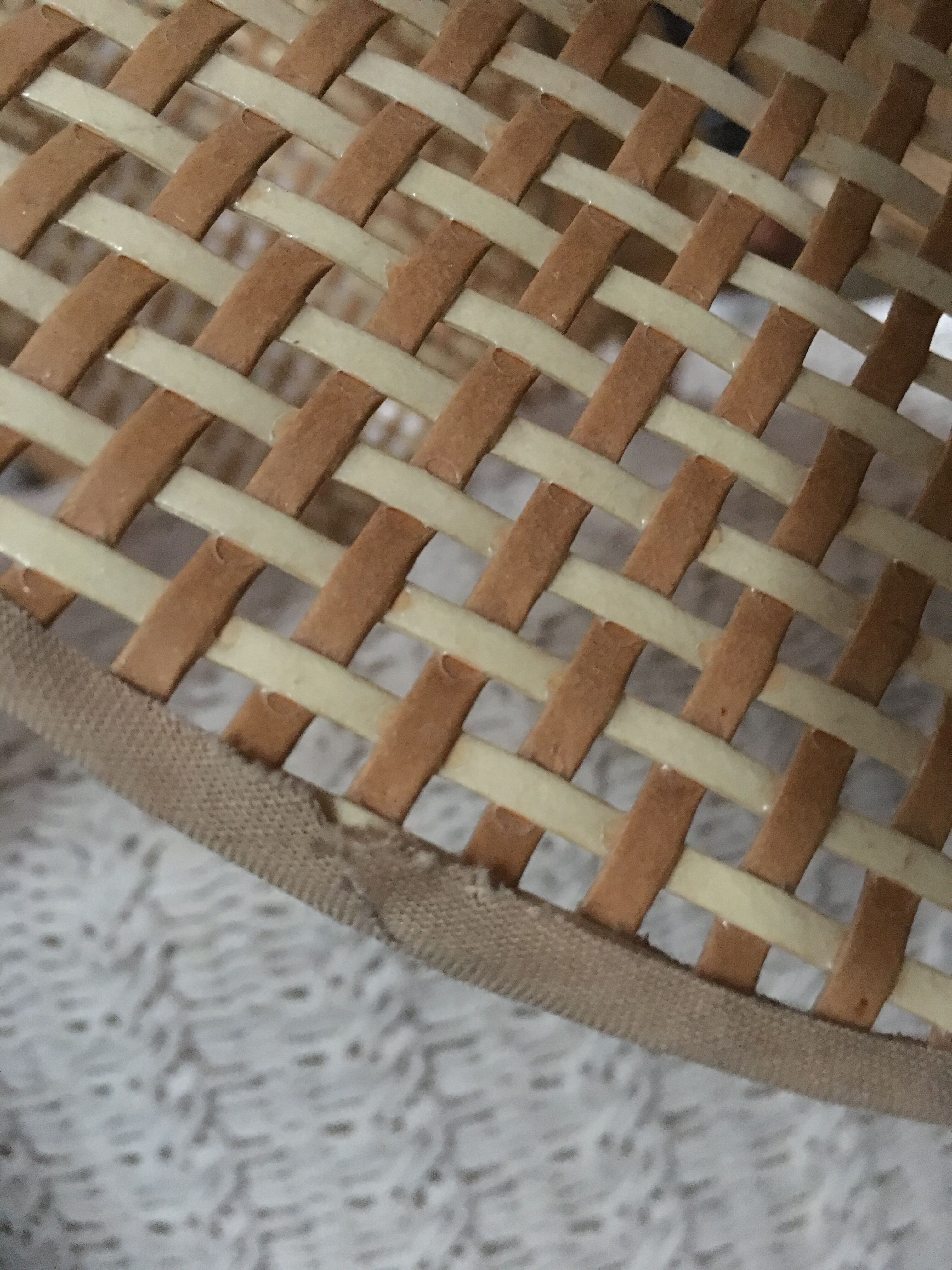 Flower hanging caning vintage rattan