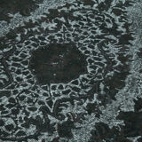 Hand-knotted antique turkish 1970s 167 cm x 300 cm black rug