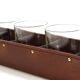 Carl Auböck II drinking glass holder, leather and brass, Austria 1950s