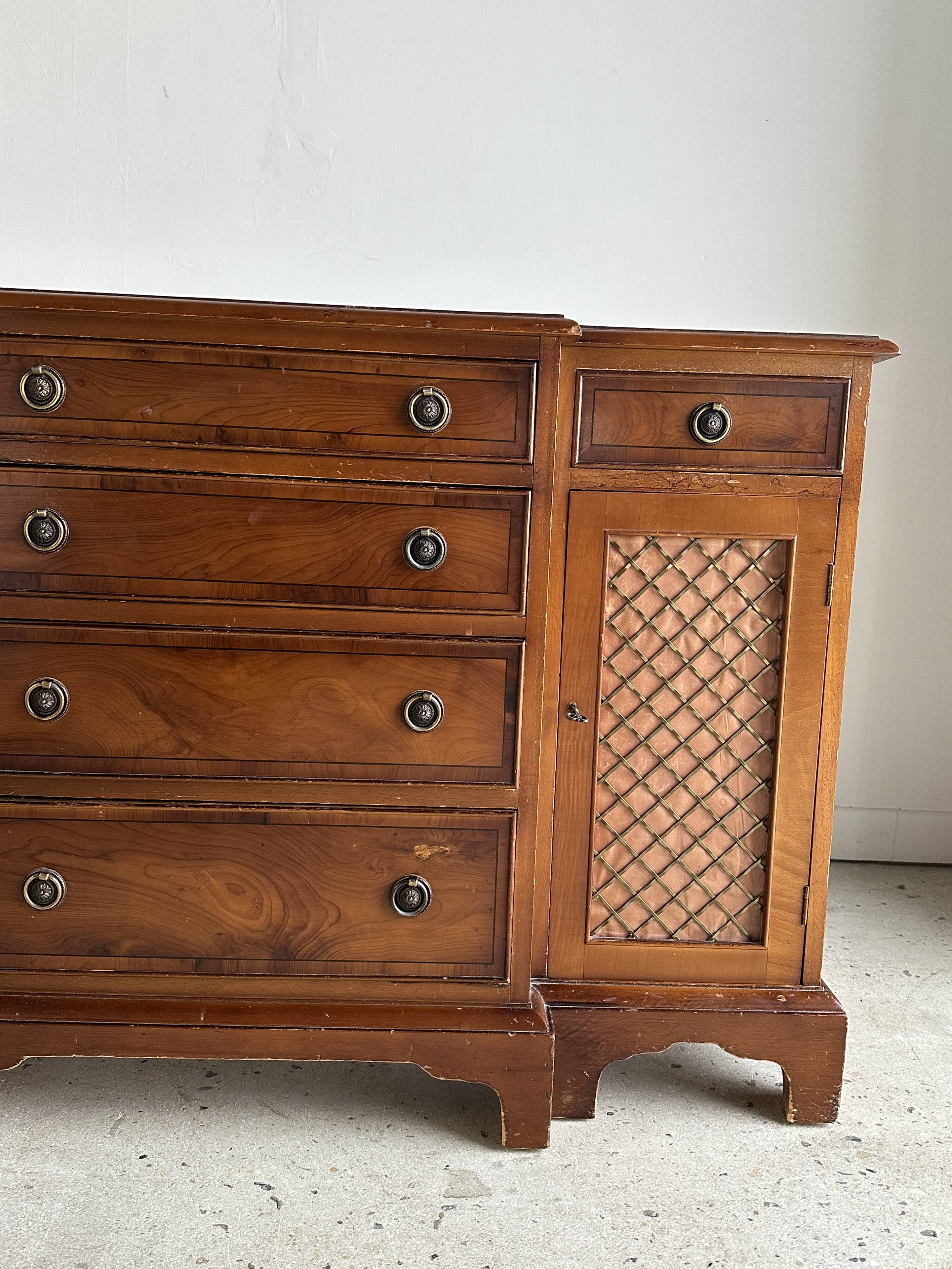 Chiffonier, small 19th century storage unit 1m12 x 74 x 35