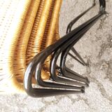 Chaises fer forgé rotin vintage