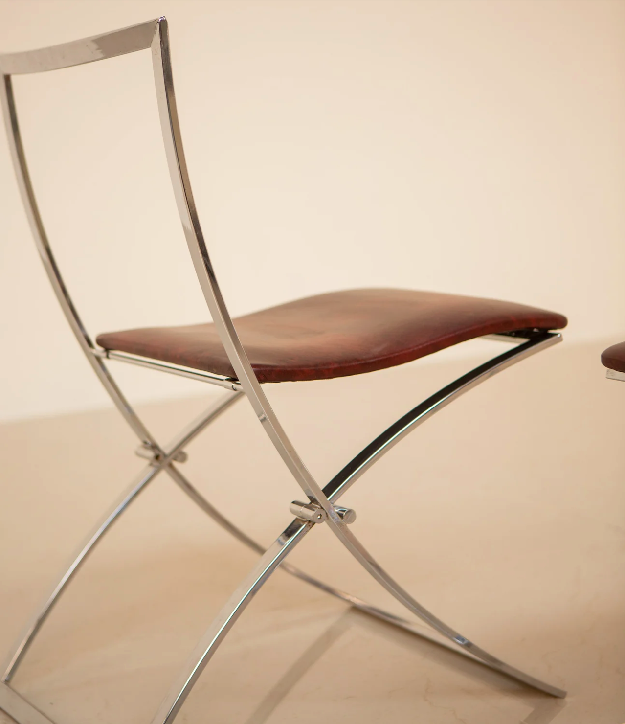 Pair of chairs "Luisa" by Marcello Cuneo for Mobel Italia 70's