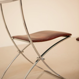 Pair of chairs "Luisa" by Marcello Cuneo for Mobel Italia 70's